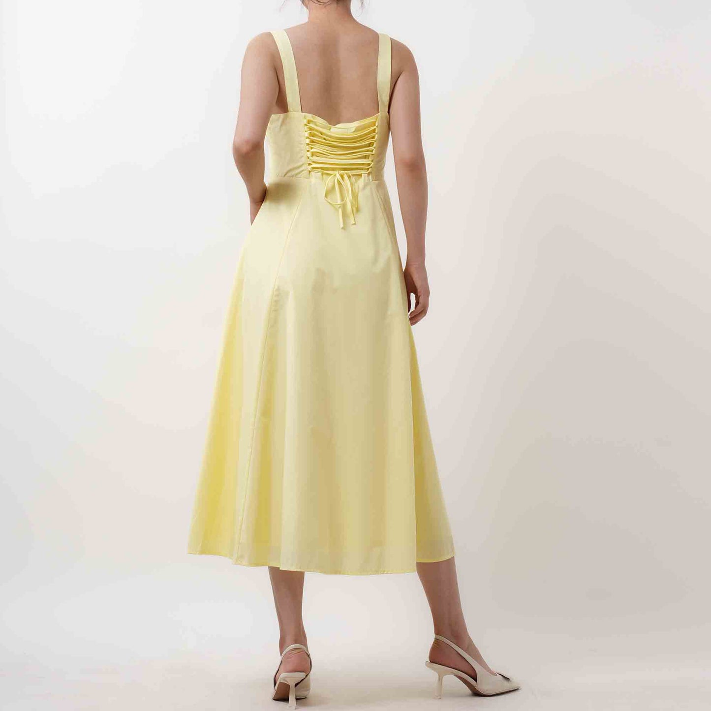 Women's Elegant Pleated Midi Dress - Sleeveless Slim Fit Cocktail Dress with Lining Cherie Code