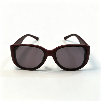Cherie Code Women's Classic Matte Cat-Eye Sunglasses UV400 Resin Lenses Wine Red