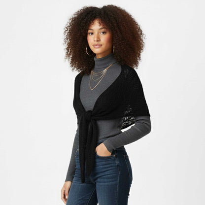 Cherie Code Women’s Knit Shawl – Pointelle Design, Open Weave, Lightweight Wrap
