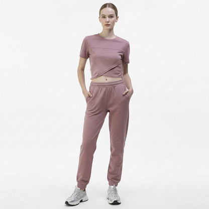 Woman 2-Piece Sleeveless High Rise Pants Set – Solid Viscose Stretch Cherie Code