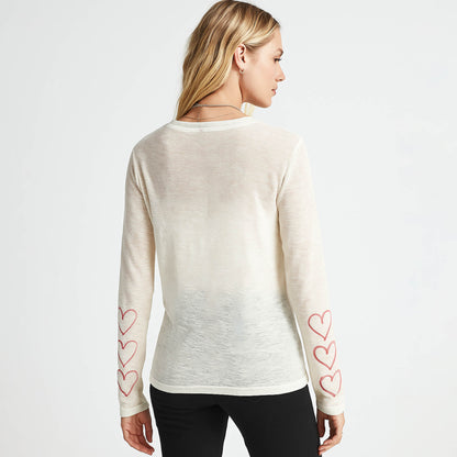 Cherie Code Women’s Graphic Tee – Slub Knit, Long Sleeve, Statement Print