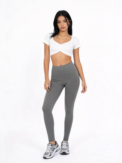 Cherie Code Women's High-Waisted Stretch Leggings – Tummy Control Slim Fit Workout Yoga Pants, Soft Breathable Everyday Activewear