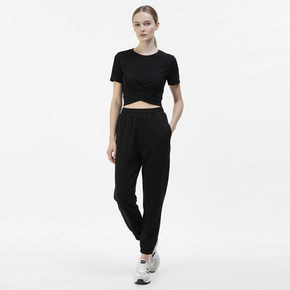 Woman 2-Piece Sleeveless High Rise Pants Set – Solid Viscose Stretch Cherie Code