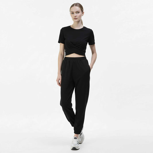 Woman 2-Piece Sleeveless High Rise Pants Set – Solid Viscose Stretch Cherie Code