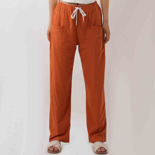 Breathable Cotton Lounge Pants for Women - Relaxed Fit with Elasticized Waistband Cherie Code