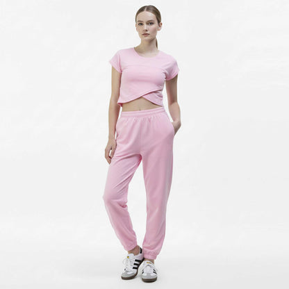 Woman 2-Piece Sleeveless High Rise Pants Set – Solid Viscose Stretch Cherie Code