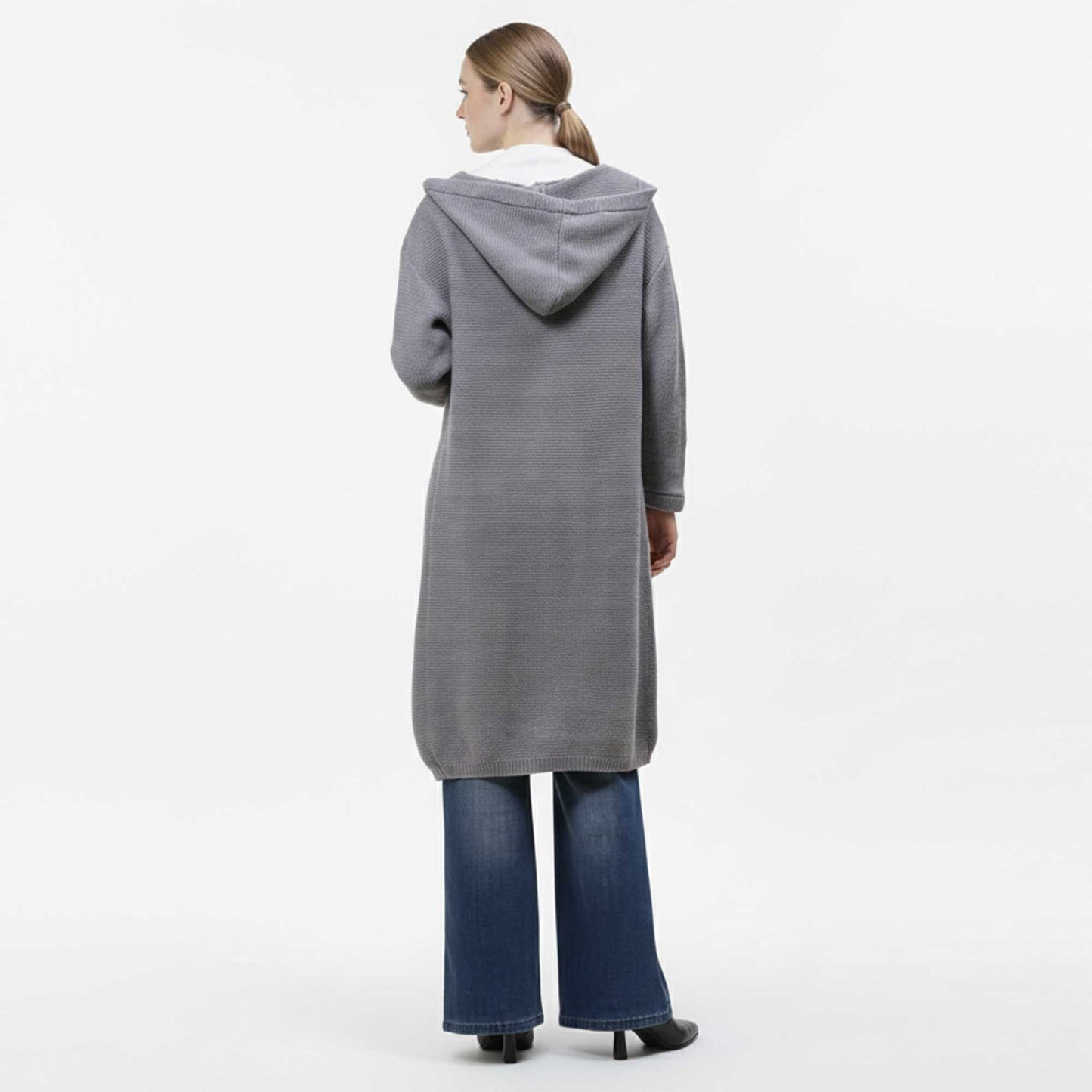 Cherie Code Women’s Hooded Long Knit Cardigan – Button‑Front Relaxed Fit Sweater Coat