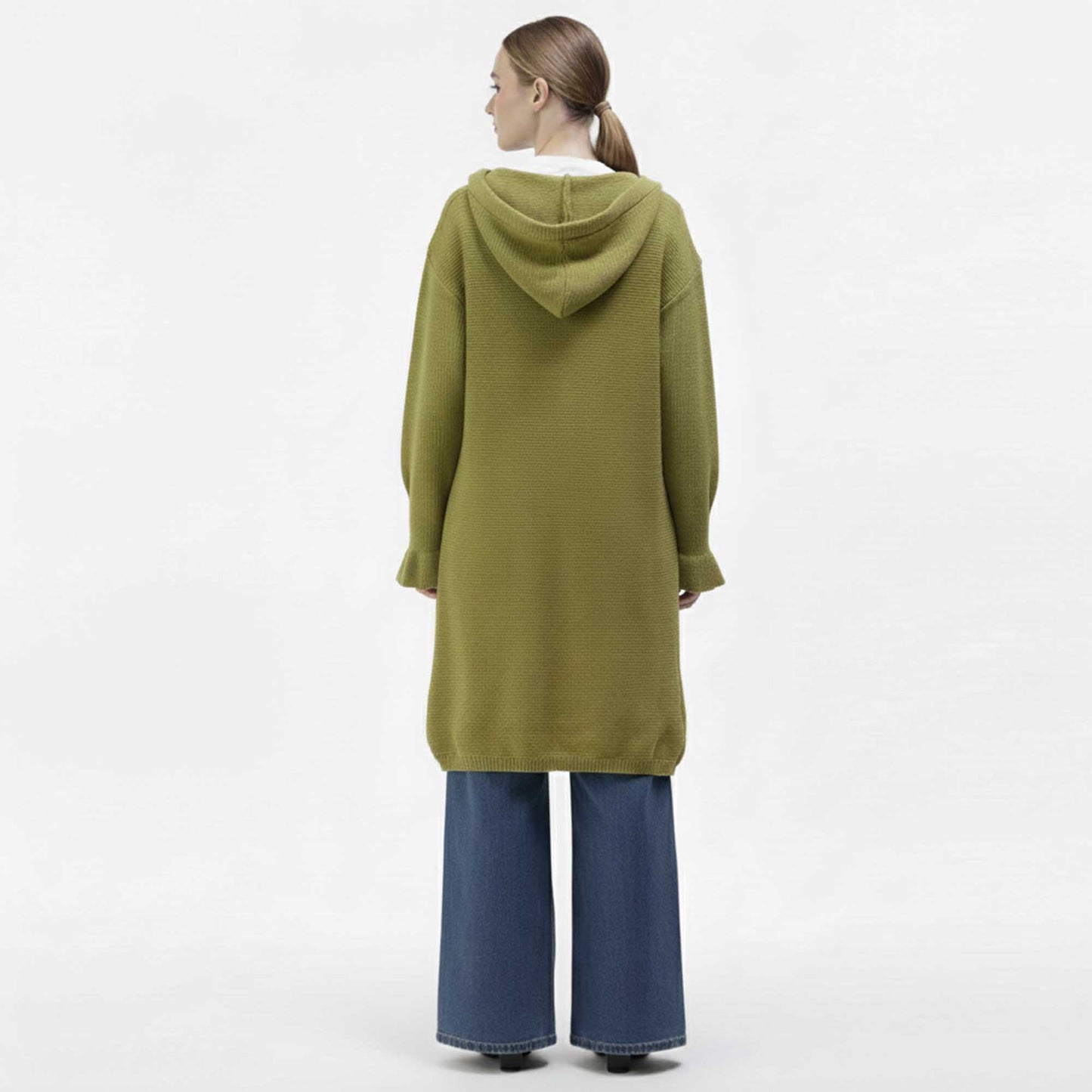 Cherie Code Women’s Hooded Long Knit Cardigan – Button‑Front Relaxed Fit Sweater Coat