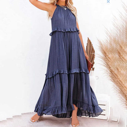 Women’s Flowy Bohemian Maxi Dress – Sleeveless with Back Tie Detail & Soft Rayon Blend Cherie Code